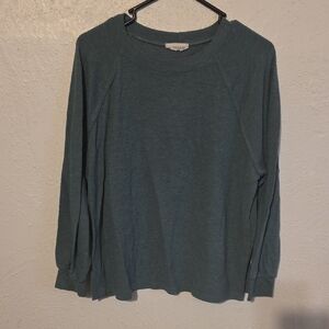 First Love Teal Long Sleeve Top